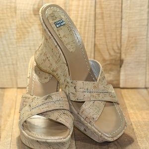 Stuart Weitzman Cork Wedge Sandal